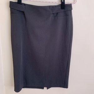 United Colors of Benetton Classic Pin Stripe Skirt Black Sz 10